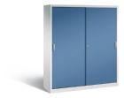 C+P Schiebetürenschrank Acurado 2000 1950 x 1600 x 500 mm lichtgrau fernblau