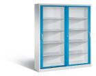 C+P Schiebetürenschrank Acurado 2000 1950 x 1600 x 400 mm lichtgrau lichtblau
