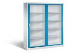 C+P Schiebetürenschrank Acurado 2000 1950 x 1600 x 500 mm lichtgrau lichtblau