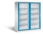 C+P Schiebetürenschrank Acurado 2000 1950 x 1600 x 600 mm lichtgrau lichtblau