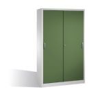 C+P Schiebetürenschrank Acurado 2000 bis 70 kg resedagrün 1200 x 400 x 1950 mm