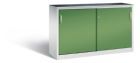 C+P Schiebetürenschrank Acurado mit Mitteltrennwand resedagrün 1600 x 500 x 1000 mm