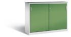 C+P Schiebetürenschrank Acurado mit Gummimatte resedagrün 1600 x 500 x 1200 mm
