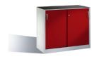 C+P Schiebetürenschrank Acurado 2000 1 Stahlfachboden rubinrot 1200 x 500 x 1000 mm