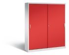 C+P Schiebetürenschrank Acurado 2000 1950 x 1600 x 400 mm lichtgrau rubinrot