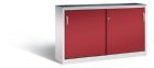 C+P Schiebetürenschrank Acurado mit Gummimatte rubinrot 1600 x 400 x 1000 mm