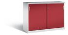 C+P Schiebetürenschrank Acurado 2000 1200 x 1600 x 600 mm lichtgrau rubinrot