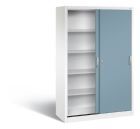 C+P Schiebetürenschrank Acurado 2000 1950 x 1200 x 500 mm weiß horizontblau
