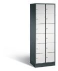 C+P Schließfachschrank Intro 12 Fächer 1950 x 620 x 490 mm anthrazit lichtgrau