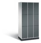 C+P Schließfachschrank Intro 9 Fächer 1950 x 920 x 490 mm lichtgrau anthrazit