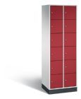C+P Schließfachschrank Intro 12 Fächer 1950 x 620 x 490 mm lichtgrau rubinrot