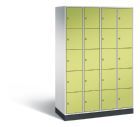 C+P Schließfachschrank Intro 20 Fächer 1950 x 1220 x 490 mm lichtgrau viridingrün
