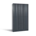 C+P Schließfachschrank Resisto 8 Fächer 1950 x 1148 x 540 mm in anthrazit