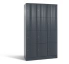 C+P Schließfachschrank Resisto 12 Fächer H 1950 x B 1148 x T 540 mm anthrazit