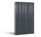 C+P Schließfachschrank Resisto 15 Fächer 1950 x 1148 x 540 mm in anthrazit