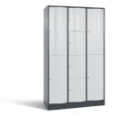 C+P Schließfachschrank Resisto 8 Fächer 1950 x 1148 x 540 mm anthrazit lichtgrau