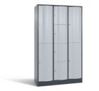 C+P Schließfachschrank Resisto 8 Fächer H 1950 x B 1148 mm anthrazit weißaluminium