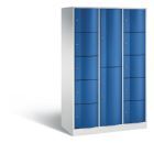 C+P Schließfachschrank Resisto 12 Fächer 1950 x 1148 x 540 mm lichtgrau enzianblau