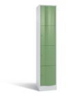 C+P Schließfachschrank aus Stahl Resisto 4 Fächer in resedagrün 396 x 540 x 1950 mm