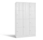 C+P Schließfachschrank Resisto 10 Fächer 1950 x 1148 x 540 mm in weiß