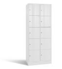 C+P Schließfachschrank Resisto 10 Fächer 1950 x 772 x 540 mm in weiß