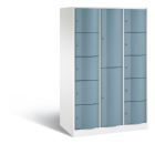 C+P Schließfachschrank Resisto 12 Fächer 1950 x 1148 x 640 mm weiß horizontblau