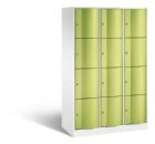 C+P Stahl Schließfachschrank Resisto 12 Fächer 1950 x 1148 x 540 mm weiß viridingrün