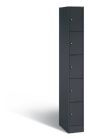 C+P Schließfachschrank Serie 8070 mit 5 Fächer anthrazit 240 x 480 x 1950 mm