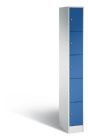 C+P Schließfachschrank Serie 8070 mit 5 Fächer enzianblau 240 x 480 x 1950 mm