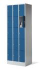 C+P Schließfachschrank Serie 8070 1950 x 680 x 480 mm lichtgrau fernblau