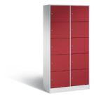 C+P Schließfachschrank Serie 8070 1950 x 900 x 480 mm lichtgrau rubinrot