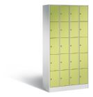 C+P Schließfachschrank Serie 8070 H 1950 x B 900 x T 480 mm lichtgrau viridingrün