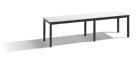 C+P Sitzbank für Feuchtraum geeignet weiß schwarzgrau 1500 x 353 x 401 mm