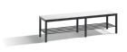 C+P Sitzbank für Feuchträume schwarzgrau HPL weiß 100 x 353 x 401 mm