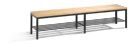 C+P Sitzbank freistehend in schwarzgrau 1960 x 350 x 420 mm