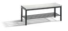 C+P Sitzbank Umkleidebank schwarzgrau lichtgrau schwarzgrau 1000 x 350 x 420 mm