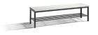 C+P Sitzbank aus Kunststofflatten in lichtgrau 1500 x 350 x 420 mm