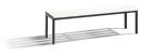 C+P Sitzbank für Umkleidekabine schwarzgrau reinweiß 1500 x 350 x 420 mm