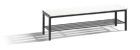 C+P Sitzbank mit Banklatten in weiß 1500 x 350 x 420 mm