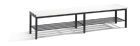 C+P Sitzbank freistehend schwarzgrau reinweiß 1960 x 350 x 420 mm