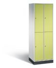 C+P Spind doppelstöckig Intro 4 Fächer viridingrü 620 x 490 x 1950 mm