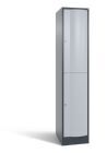 C+P Spind doppelstöckig Resisto 1 Abteil weißalu 396 x 640 x 1950 mm