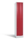 C+P Spind doppelstöckig Resisto 1 Abteil rubinrot 396 x 640 x 1950 mm