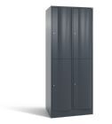 C+P Garderobenspind doppelstöckig Resisto 2 Abteile 1950 x 772 x 640 mm anthrazit
