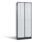 C+P Garderobenspind doppelstöckig Resisto 1950 x 772 x 540 mm anthrazit lichtgrau