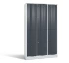 C+P Garderobenspind doppelstöckig Resisto 1950 x 1148 x 540 mm lichtgrau anthrazit