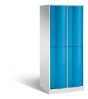 C+P Garderobenspind doppelstöckig Resisto 1950 x 772 x 640 mm lichtgrau lichtblau