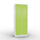 C+P Garderobenspind doppelstöckig Resisto 1950 x 772 x 540 mm lichtgrau viridingün
