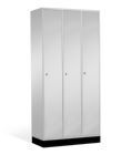 C+P Garderobenspind Intro 3 Abteile 1950 x 920 x 490 mm in lichtgrau