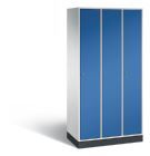 C+P Garderobenspind Intro 3 Abteile 1950 x 920 x 490 mm lichtgrau enzianblau